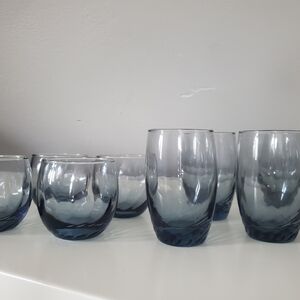 Set of Blue Glass Tumblers
